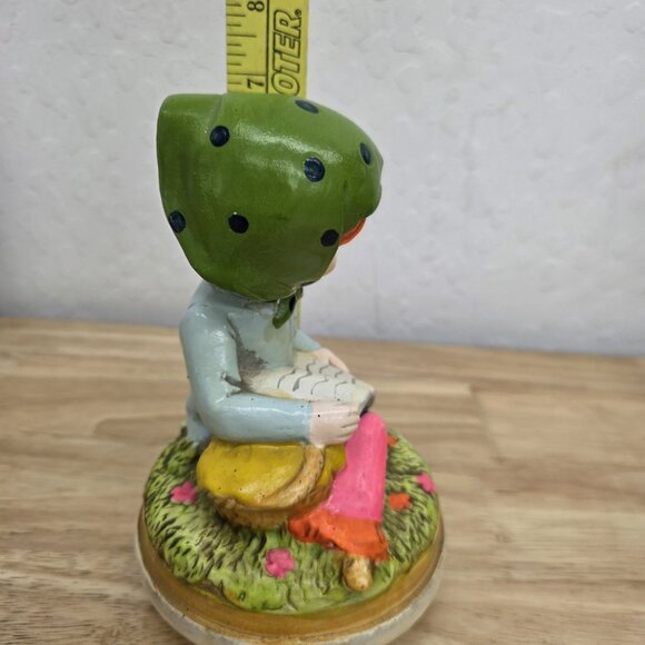Vintage Sankyo Rotating Music Box "Little Girl Reading" Figurine - Picture 6 of 7